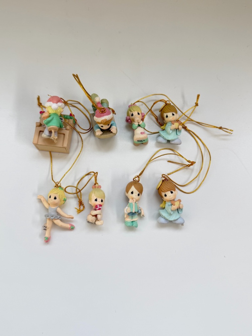 Precious Moments Mini Ornaments Lot of 8 1996 Home for the Holidays Vintage 90’s